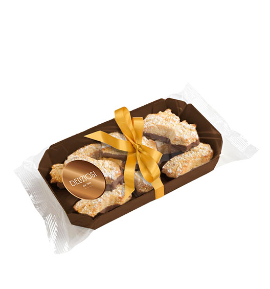 Mandelbiskuits Sternschnuppe mit Schokolade